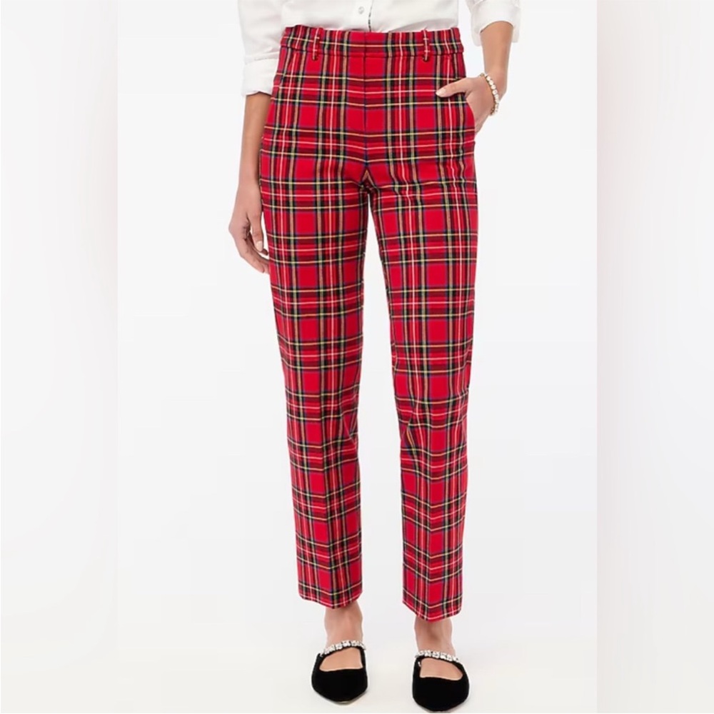 J. Crew Kallie Red and Yellow Plaid Pants 2 - EUC - Worn Once HOLIDAY CHRISTMAS
